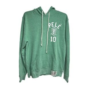 Roots of Fight Pele Brasil 10 Hoodie Green Mens Large Soccer Pullover
